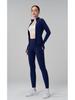 Women's High Neck Spliced Slimming Yoga Jacket with Thumb Holes - Autumn/Winter Thickened Running & Fitness Top