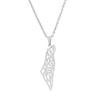 Vintage ISR PS Map Pendant Necklace Women Men Fashion Jewelry Gift