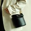 New Leather Bucket Bag Classic High-end Sense Versatile Diamond Chain Fashion Messenger Women's Bag