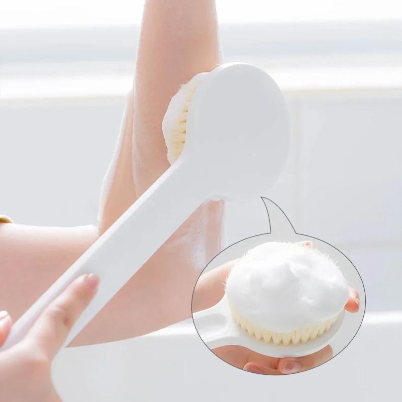 Long Handle Back Brush for Shower Soft Bristles Body Exfoliating Bath Brush Skin Health Shower Back Scrubber Bath Supplies