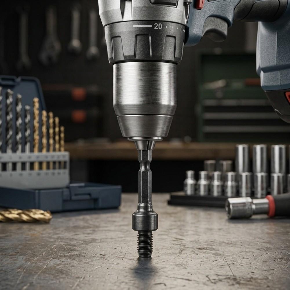 Chrome Vanadium Steel Hex Shank Power Drill Adapter for Screw Connections
