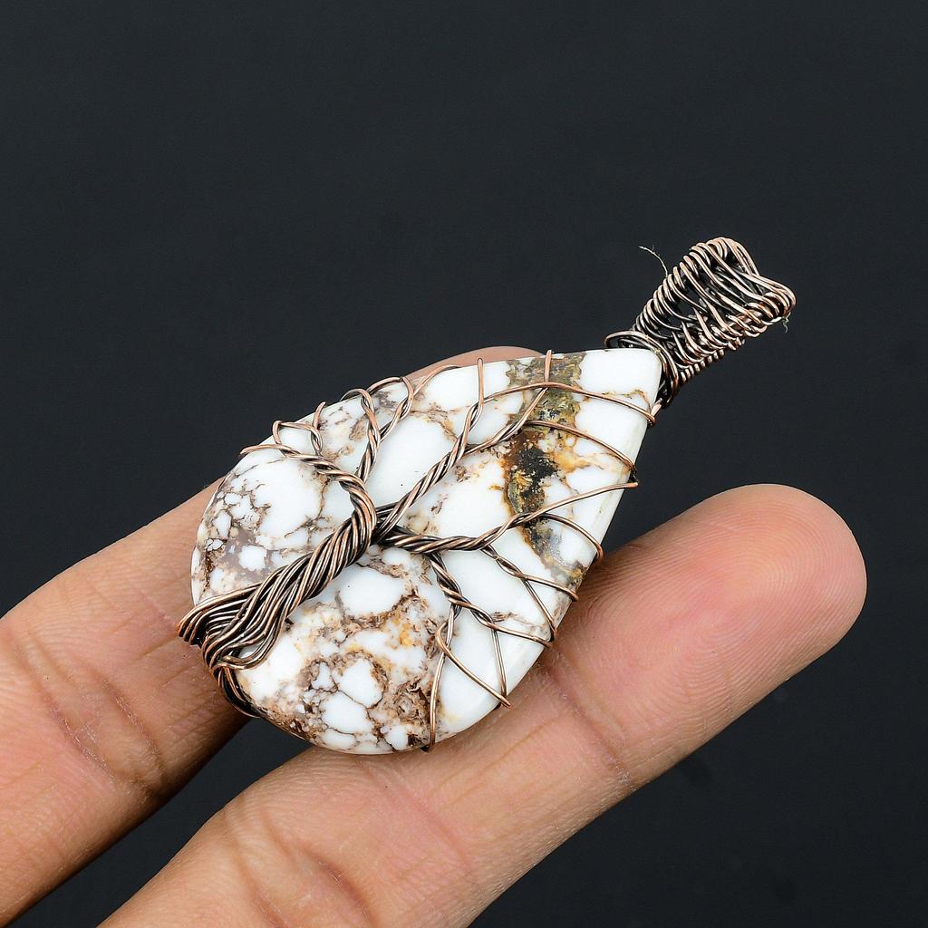 Tree Of Life Wild Horse Pendant Gemstone Jewelry, 999 Copper Wire Wrapped Handmade Pendant, Latest Design Jewelry