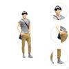1/64 Mini Figure Model Artwork Centerpiece Home Decoration Artificial Sculpture Simulation People
