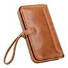 Vollnarbiges Lammleder Baumwolle Damen Tasche mit Handgelenkschlaufe Metallscharnier Modische Echte Leder Handtasche Geldbörse