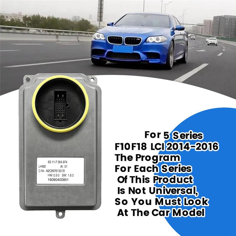 A03E-Full LED Modul Driver Headlight Bulb Control Unit 63-11-7-354-974 For BMW 5 Series F10/F18 LCI 2014-2016 63117354974