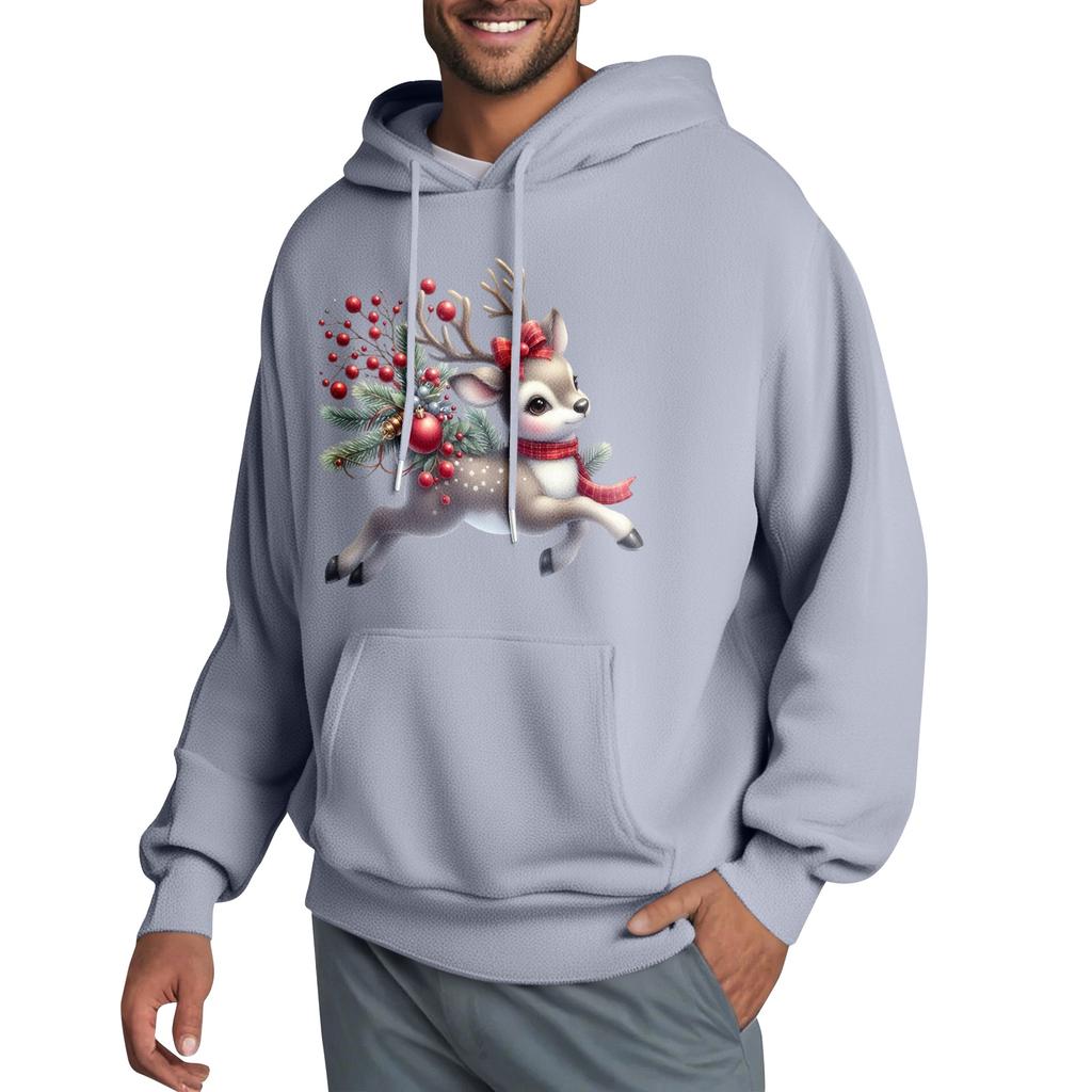 Men's Hooded Sweatshirt, Contrasting Color Sweatshirt, Sports   Casual Jacket