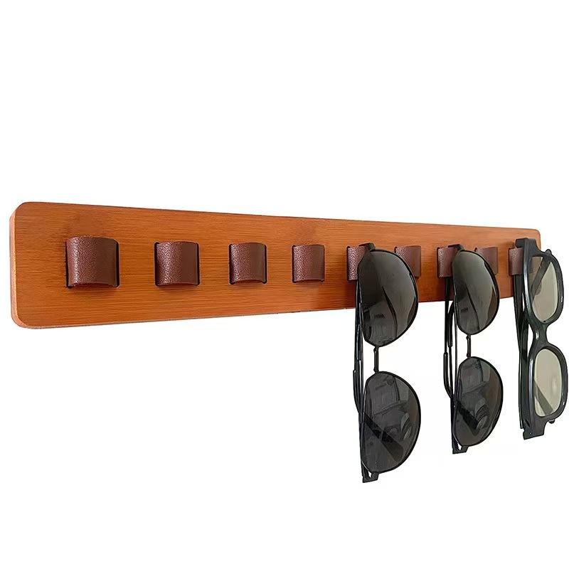 Porta Occhiali da Sole da Parete in Legno Organizer Porta Occhiali Gancio Adesivo per Occhiali Gancio per Occhiali da Sole Storage Regali