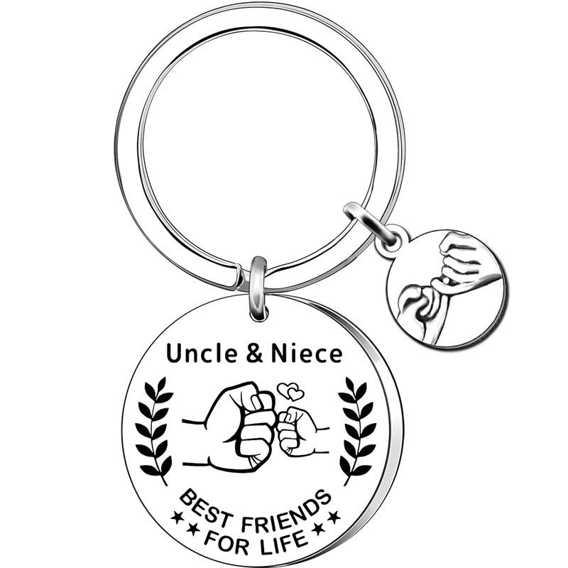 Chaveiro de Aço Inoxidável Atacado Para Dia dos Pais e Dia das Mães Presente Perfeito Para Tia e Sobrinho