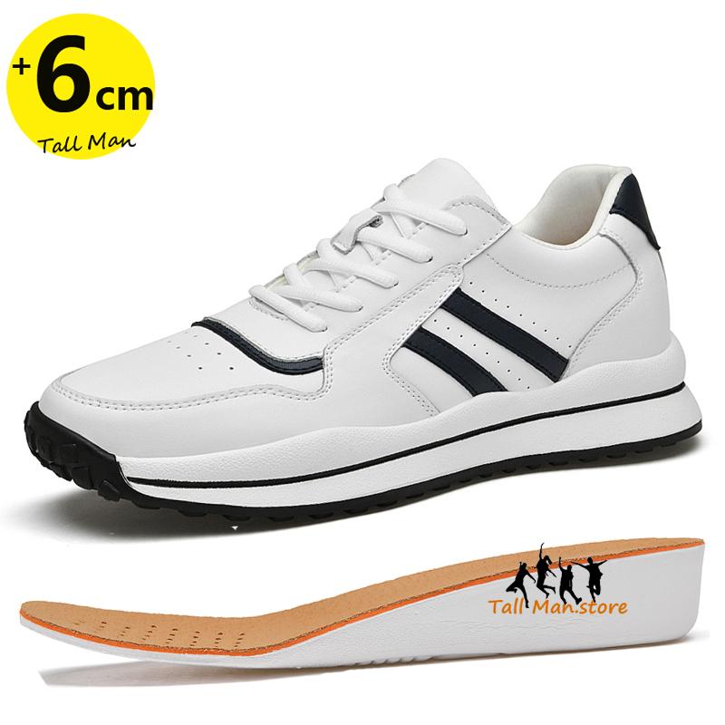 Sports Sneakers Men Elevator Height Increase Shoes Insole 6Cm Mesh Man  Leisure Fashion Plus Size 36-44