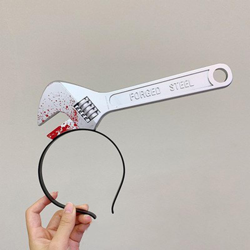 Halloween Headbands Plastic Simulation Headwear Cosplay Pranks Funny Scary Headwear Performance Props Dance Costumes