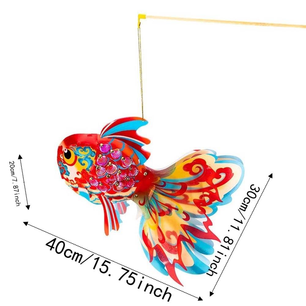 Traditional Paper Lamp Kit Handmade Mid Autumn Craft Goldfish Lantern DIY Autumn