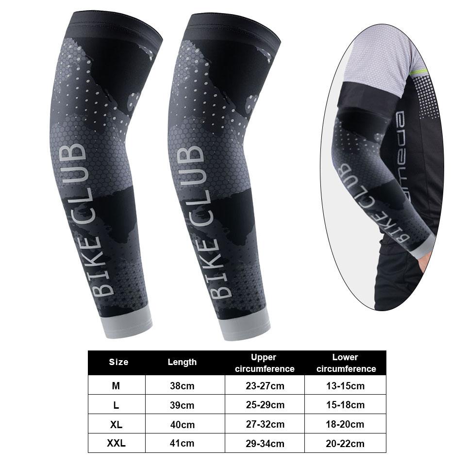 

2 шт. в упаковке Велосипедные велосипедные нарукавники Спортивные солнцезащитные УФ-манжеты Баскетбольные нарукавники L