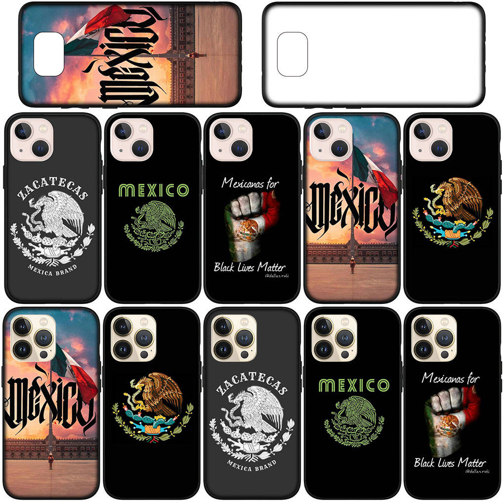 for Samsung Galaxy S24 S23 iPhone 16 15 14 Xiaomi Redmi Note 13 12 11 10 8 Plus 9 Pro Max X XR 14C Phone Case Mexico Flag Mexican OPPO Huawei Cover