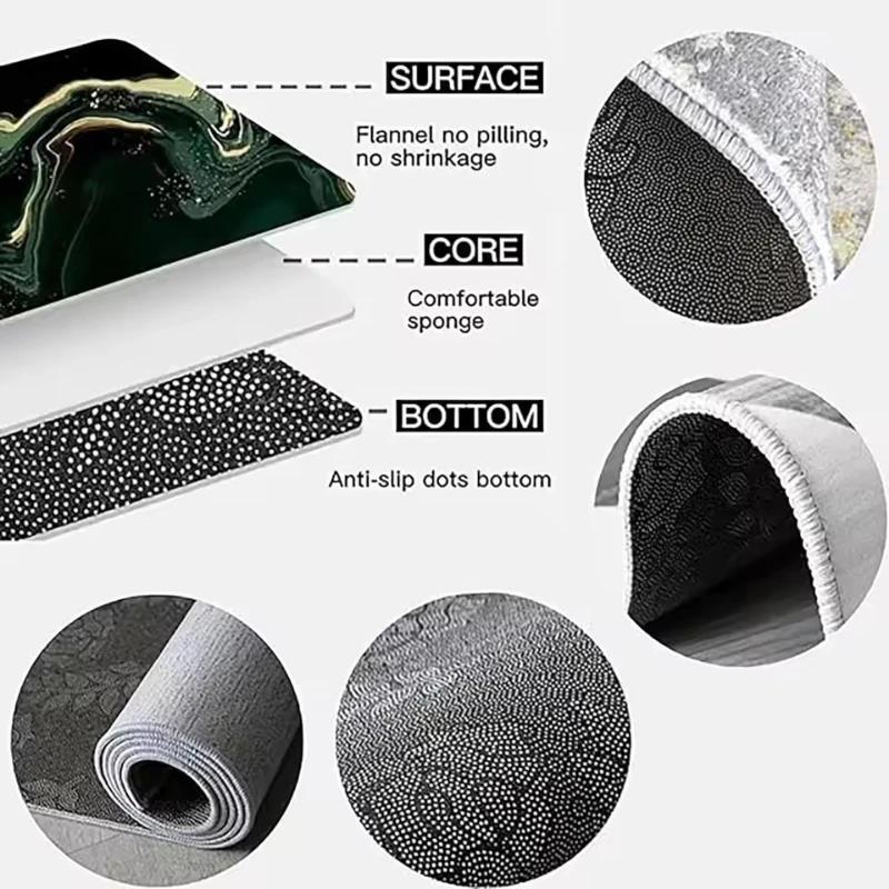 Valentines Day Heart Print Doormat Kitchen Floor Mat No-slip Washable Entrance Welcome Standing Mats Indoor Outdoor Decoration