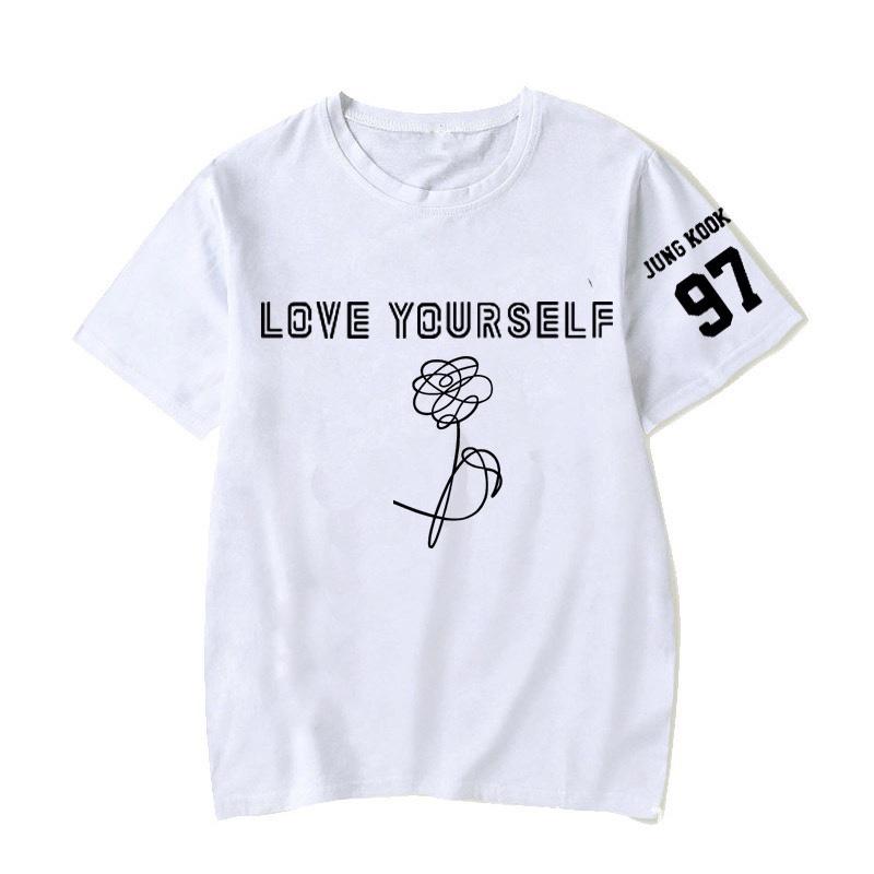 2025 Summer "LOVE YOURSELF" 3D Printed T-shirt Short Sleeve Unisex Hip Hop Top Oversized Quick-Dry Top