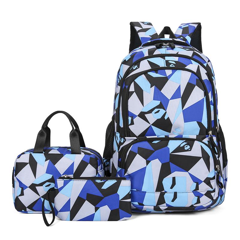 Multi-piece Casual Backpack Student Backpack Thermal Insulation Lunch Bag Large Capacity