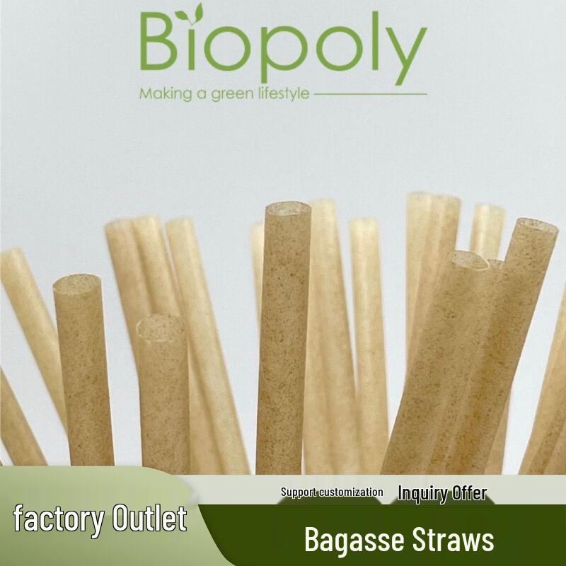 Eco-Friendly Biodegradable Plant Fiber Straws