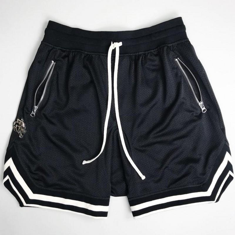Men's Breathable Mesh Athletic Shorts - Casual European/American Summer Loose Fit for Running, Fitness, and Basketball.