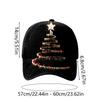 Christmas Tree Printed Baseball Hats Black Cloth New Year Baseball Hats Sunshade Baseball Caps Shade Caps Fishing Hats for Women