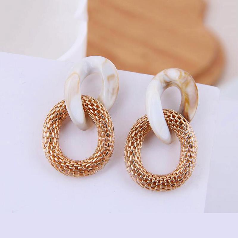 

Fashion Female Zircon Acrylic Resin Dangle Earrings For Women Geometry Square Tortoiseshell Earring Wholesale Cheaper