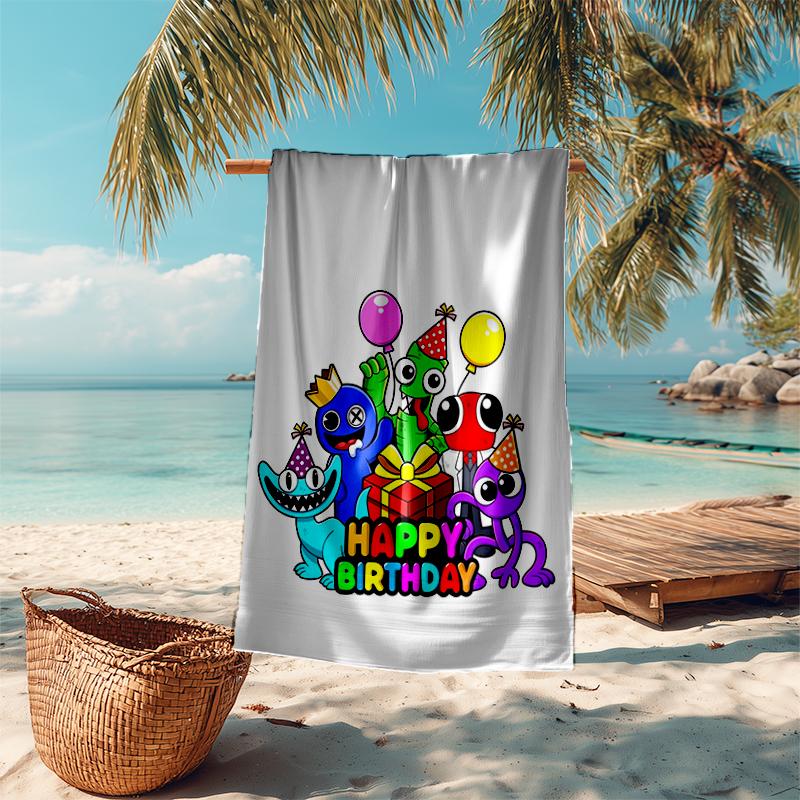 Ultra-Soft Beach Towel with Garten of Banban Theme,Ideal for Pool - Camping, Diving - Perfect Travel Essential, Vibrant Beach Towel.