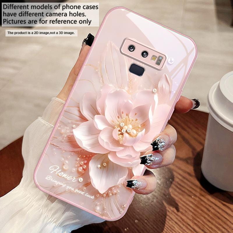 Blooming Blue Flowers For Samsung M02 12 Note 8 9 10 20 A 01 A02 A03 Core 04 05 06 10 12 13 14 15 A16 Glass Ultra Phone Case