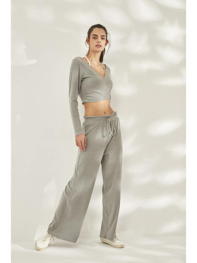 Women's V-Neck Quick-Dry Long-Sleeve Yoga & Running Top