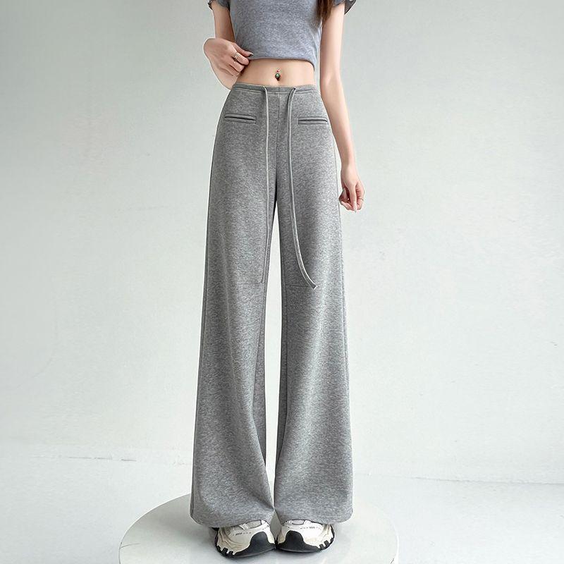 American Gray Slimming Flare Sweatpants 2026: High-Waisted, Drape Casual Sportswear Style