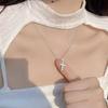 Starry Sparkle Necklace with Cross Pendant for Women