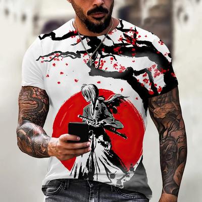 Japanese Samurai T-Shirts 3D Print Streetwear Men Women Fashion Oversized Short Sleeve T Shirt Harajuku Kids Tees Tops Clothing