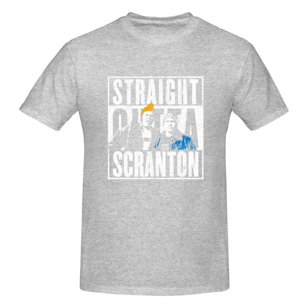 Straight Outta Scranton Lazy Scranton Wrinkleresistant Tshirt Niche Street Dark Color Schemes Shirt