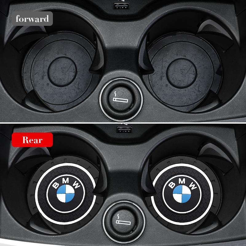 For BMW M M3 F30 F20 E28 E36 E39 E46 E91 X1 Car Logo Coasters Water Cup Holder Pads Cup Slot Non-Slip Mat Interior Accessories HD6