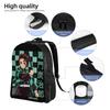 Demon Slayer backpacks Kimetsu no Yaiba Tanjiro Water Breathing Sword Daypack mochila Campus Zipper Closure Rucksack