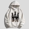 Autumn Men's Hooded Sportswear Doberman Print Retro Pullover Hoodies Fashion Casual Couple's Streetwear Unisex Oversized Clothes
