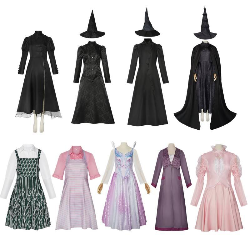 Part Wicked One Cosplay Costume Dresses Trench Coat Halloween Party Dress Up