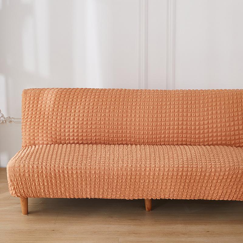 Armless Solid Foam Sofa Cover All Inclusive Elastic Couch Slipcover For Living Room Four Season Universal Dustroof Seat Cushion