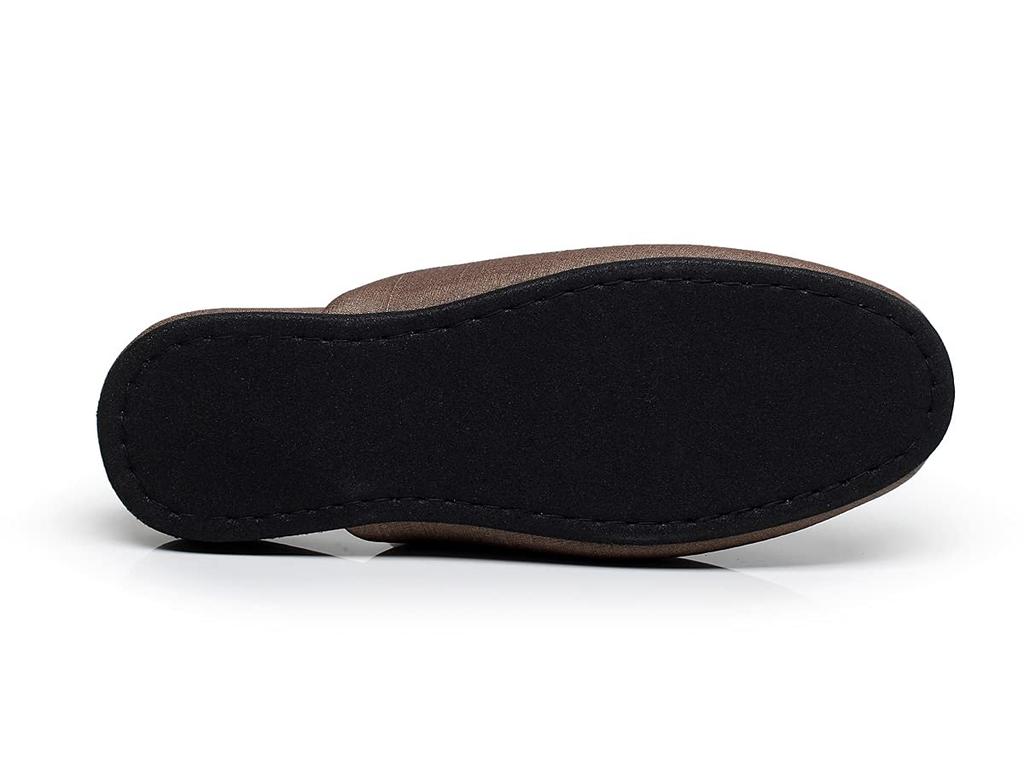MOON ROOM Guest Set of 4 2 and Sodium Slippers, (2 Men's, Women's) [Wipeable] [Stain-Resistant] [Alcohol-Resistant Hypochlorite-Resistant] (Brown)