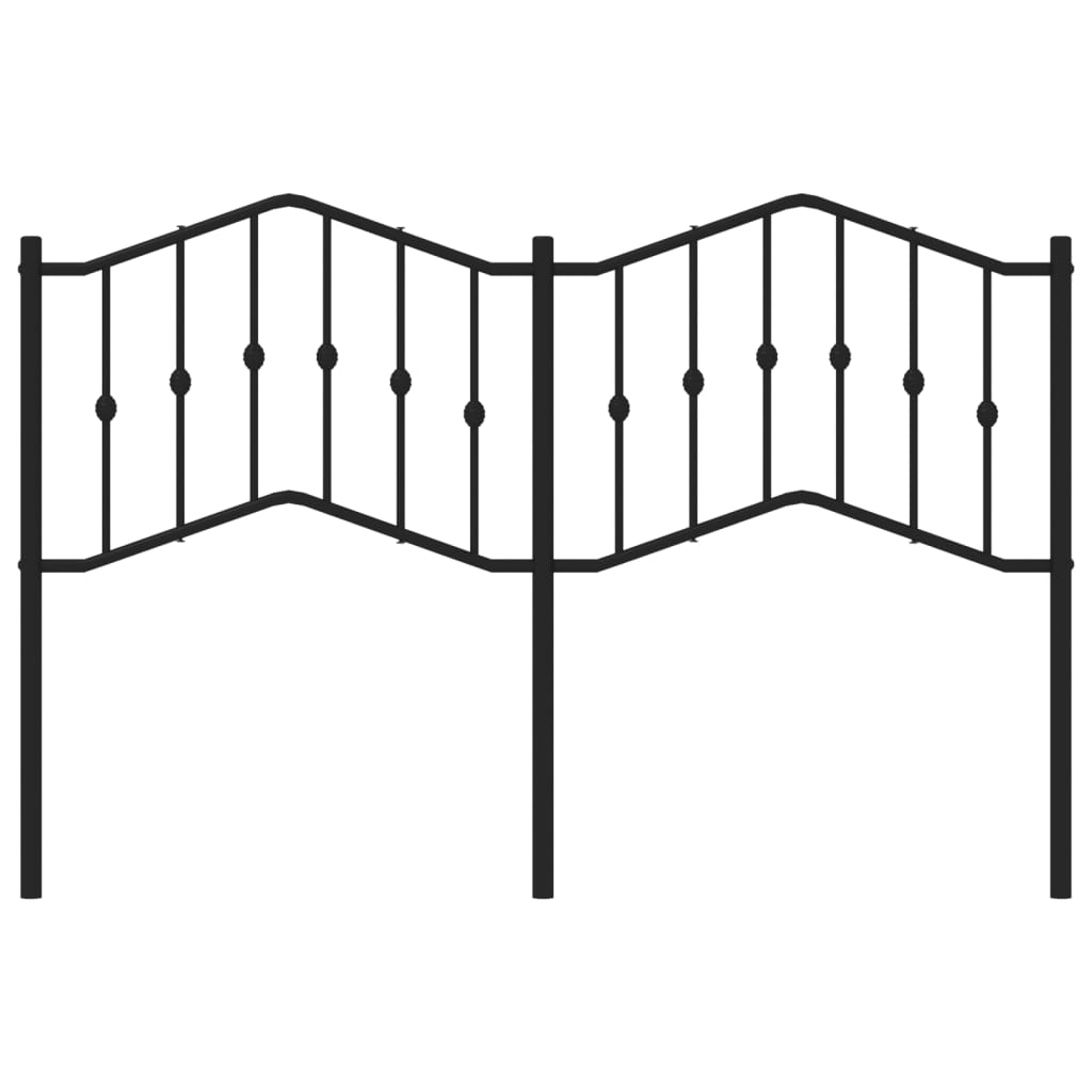 Replacement Headboard Metal Black 140 Cm