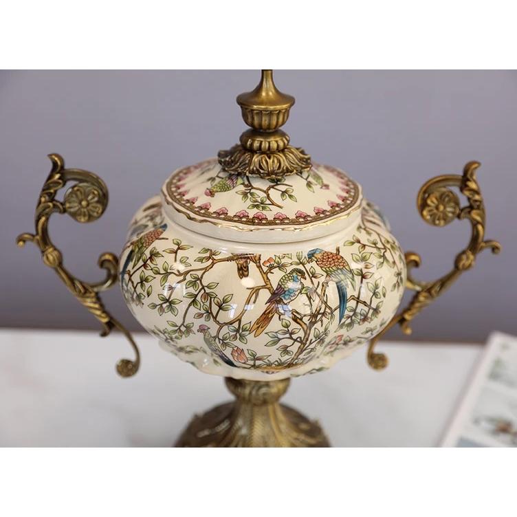 American Light Luxury Ceramic Painting Tank Creative Living Room Storage Bottles Personality Porch Jars Decoration Ornaments