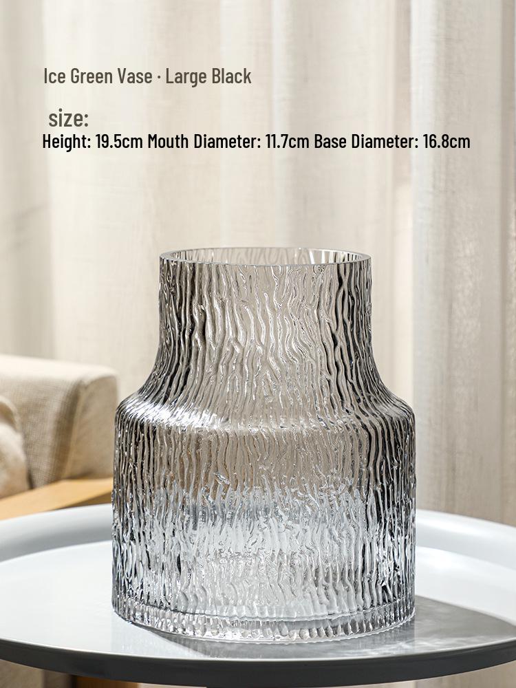 Trendy Transparent Glass Hydroponic Flower Vase for Fresh Roses - Elegant Living Room/Dining Table Decor