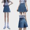 Women's High Waist A-Line Denim Skirt: New Summer Style with Anti-Exposure Lining and Slimming, Hip-Covering Design. Versatile Skirt Pants.
