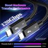 1m Compatible with Thunderbolt USB 5 Cable 80GB Data Transfer 8K 60Hz Video PD 240W Fast Charging Cord