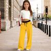 Pantaloni Casual Elastici a Zampa High Waist Colorati per Bambini per Corsa, Danza, Fitness e Yoga