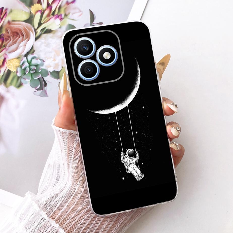 For Honor X8d 4G Case Beautiful Girl Peacock Painted Cover Soft Silicone Phone Case For Honor X8d X 8d HonorX8d 4G Fundas Bumper