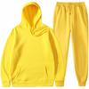 Men's Versatile Fleece Pullover Hoodie Set - Fashionable Casual Sports Outerwear
