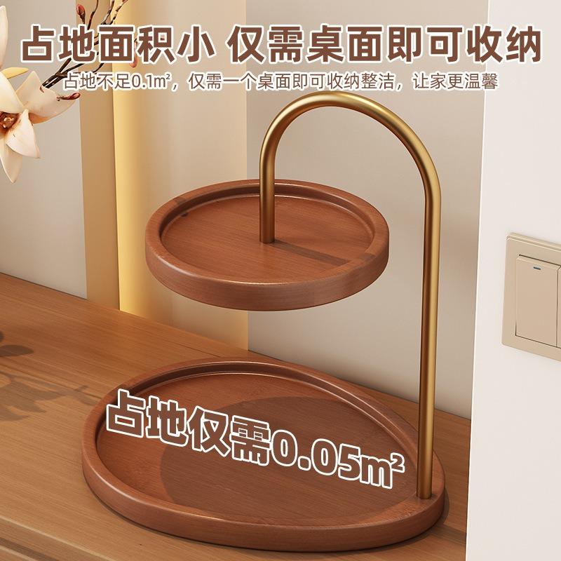 Bandeja de Armazenamento de Joias de Madeira, Suporte de Exibição Decorativo de Mesa para Chaves e Difusor de Aroma, Perfeito para Entrada de Quarto de Casa
