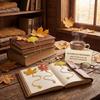 4Pcs Fall Leaves Themed Metal Bookmarks with Chain Pendant Books Page Marker Reading Aid for Book Lover Readers Writers