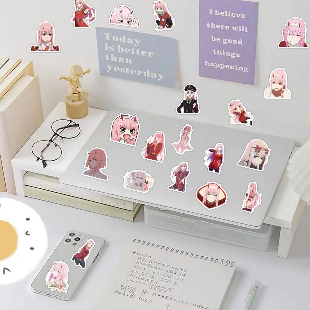 DARLING In the FRANXX Colorful Stickers, 60 Pieces (not Repeated), Waterproof and Sunscreen.