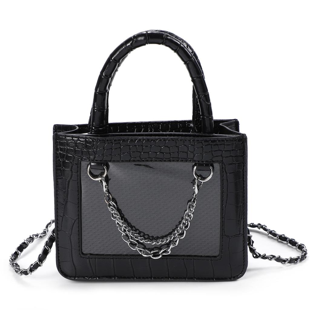 Harujio Ita Small Cute Shoulder Ita Cute and Stylish Crocodile Black and with Popular Bag for Otaku Activities Bag, Mini, Bag, Handbag, 2-Way Bag,