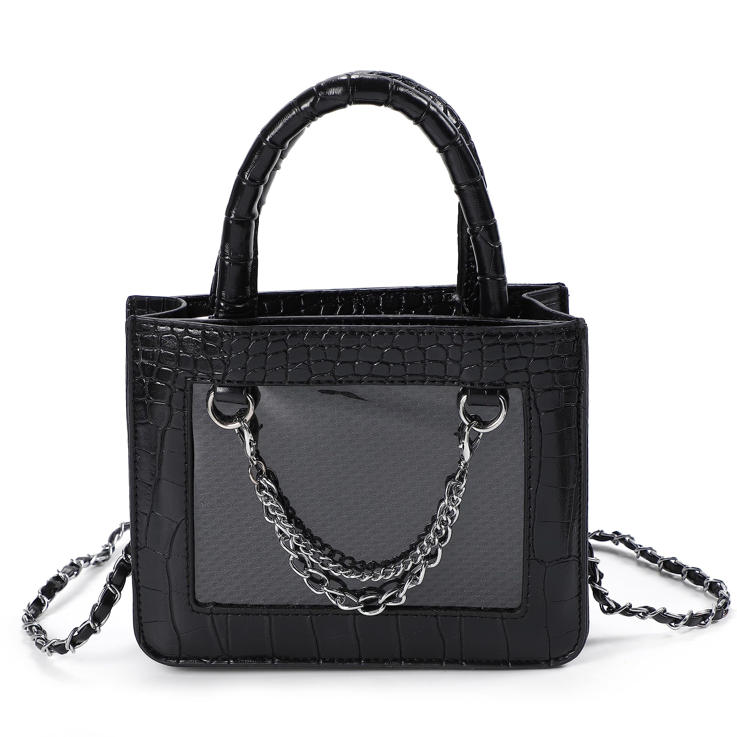 

Harujio Ita Small Cute Shoulder Ita Cute and Stylish Crocodile Black and with Popular Bag for Otaku Activities Bag, Mini, Bag, Handbag, 2-Way Bag, чорний